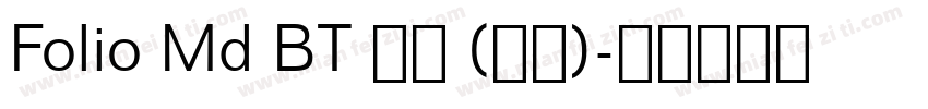 Folio Md BT 普通 (西方)字体转换